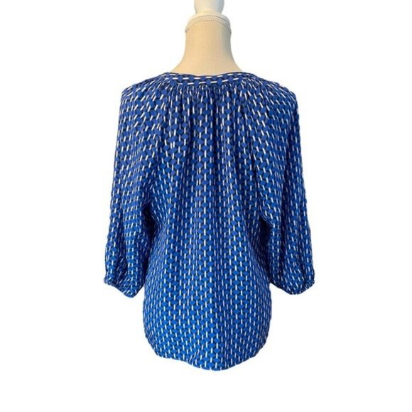 Joie Addie B Blue 100% Silk Blouse Top - Picture 6 of 11